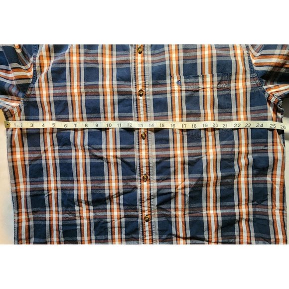 Carhartt Men's Shirt Button Down Short‎ Sleeve Relaxed Fit XL Front Pocket Plaid - Picture 6 of 8